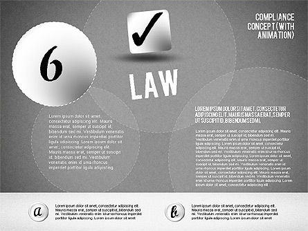 Concept de conformité réglementaire (avec animation), Diapositive 17, 01797, Modèles commerciaux — PoweredTemplate.com