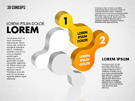 Linked-concept vormen, Dia 2, 01799, Figuren — PoweredTemplate.com
