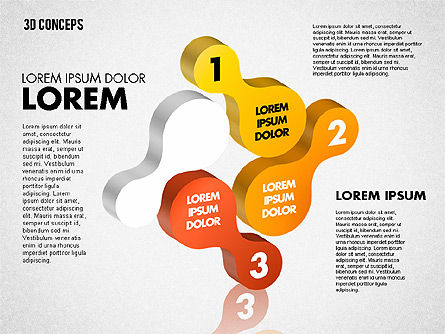 Concept de formes liées, Diapositive 3, 01799, Formes — PoweredTemplate.com