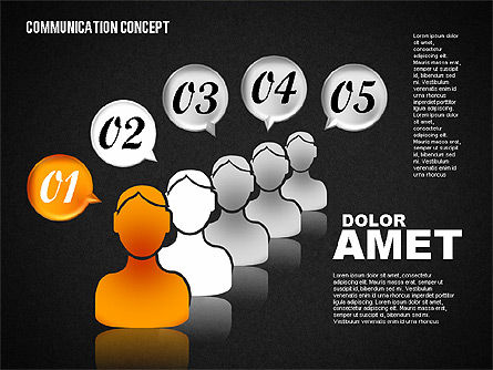 Communicatie concept, Dia 11, 01800, Businessmodellen — PoweredTemplate.com