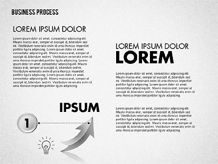 サーペンタインプロセス, PowerPointテンプレート, 01801, プロセス図 — PoweredTemplate.com