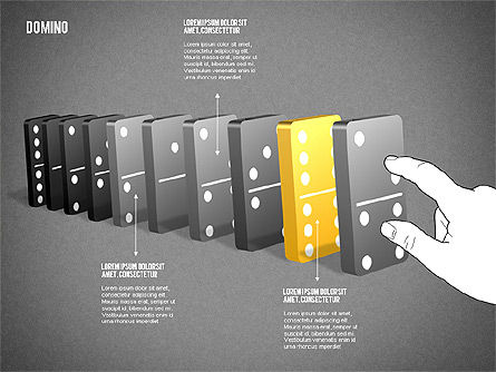 Domino Konzept Diagramm, Folie 10, 01803, Business Modelle — PoweredTemplate.com