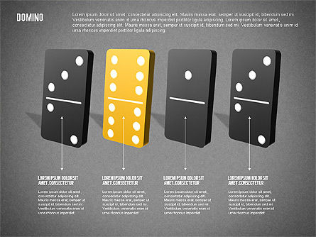 Domino Konzept Diagramm, Folie 11, 01803, Business Modelle — PoweredTemplate.com