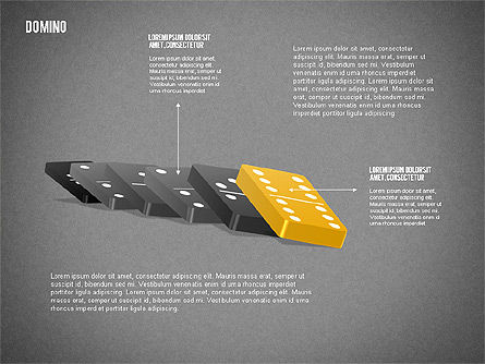 Domino Concept Diagram, Slide 15, 01803, Business Models — PoweredTemplate.com