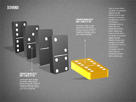 Domino Konzept Diagramm, Folie 16, 01803, Business Modelle — PoweredTemplate.com