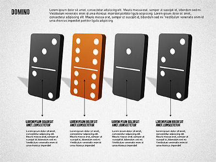 Domino-concept diagram, Dia 3, 01803, Businessmodellen — PoweredTemplate.com