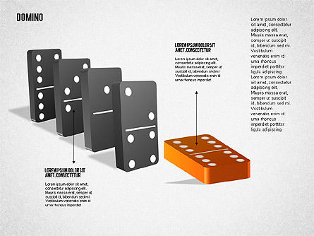 Domino Concept Diagram, Slide 8, 01803, Business Models — PoweredTemplate.com