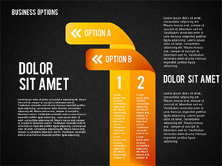 Folded Ribbon Options, Slide 10, 01804, Business Models — PoweredTemplate.com
