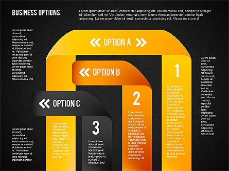 Folded Ribbon Options, Slide 13, 01804, Business Models — PoweredTemplate.com