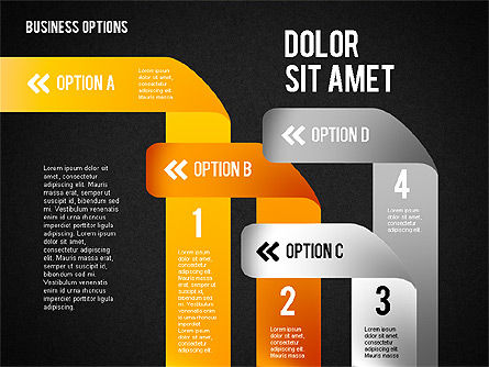 Folded Ribbon Options, Slide 14, 01804, Business Models — PoweredTemplate.com