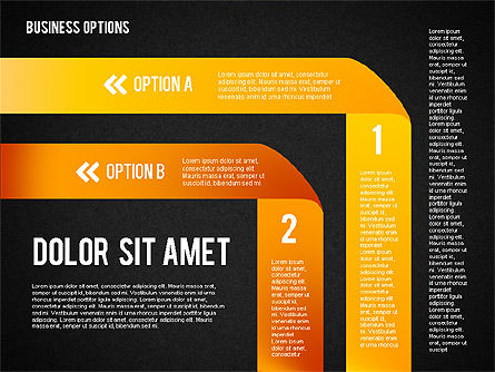 Folded Ribbon Options, Slide 15, 01804, Business Models — PoweredTemplate.com