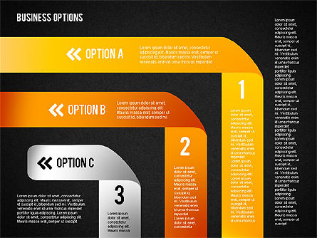Folded Ribbon Options, Slide 16, 01804, Business Models — PoweredTemplate.com