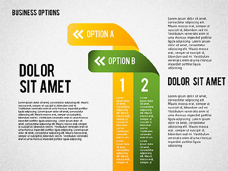 Folded Ribbon Options, Slide 2, 01804, Business Models — PoweredTemplate.com