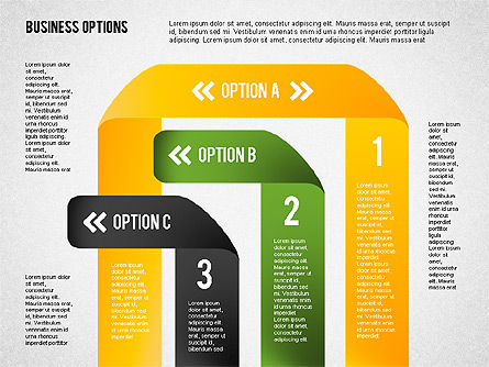 Folded Ribbon Options, Slide 5, 01804, Business Models — PoweredTemplate.com