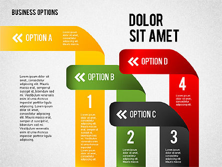 Folded Ribbon Options, Slide 6, 01804, Business Models — PoweredTemplate.com