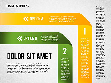 Options de ruban replié, Diapositive 7, 01804, Modèles commerciaux — PoweredTemplate.com