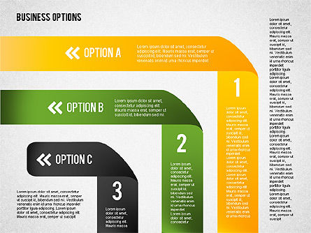 Options de ruban replié, Diapositive 8, 01804, Modèles commerciaux — PoweredTemplate.com