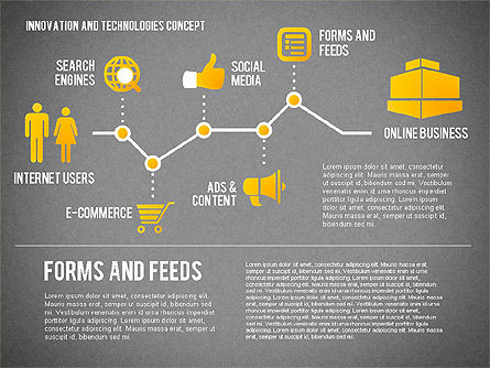 Online business process diagram, Deslizar 15, 01807, Diagramas de Processo — PoweredTemplate.com