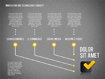 Schéma de processus métier en ligne, Diapositive 18, 01807, Schémas de procédés — PoweredTemplate.com