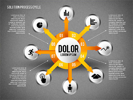 Ciclo del proceso de la solución, Diapositiva 16, 01809, Diagramas de proceso — PoweredTemplate.com