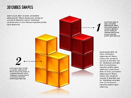Formas de cubos 3D, Diapositiva 8, 01810, Formas — PoweredTemplate.com