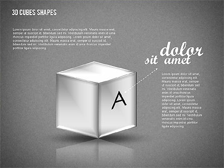 3d cubos formas, Deslizar 9, 01810, Formas — PoweredTemplate.com