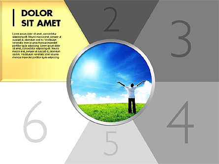 사진 다이어그램이있는 단계, 슬라이드 5, 01811, 단계 도표 — PoweredTemplate.com