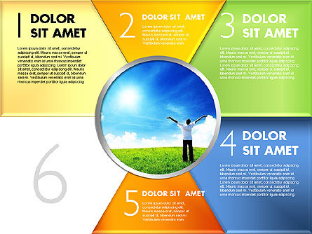 사진 다이어그램이있는 단계, 슬라이드 9, 01811, 단계 도표 — PoweredTemplate.com
