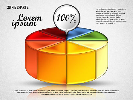 Pie Chart Toolbox, PowerPoint Template, 01814, Pie Charts — PoweredTemplate.com