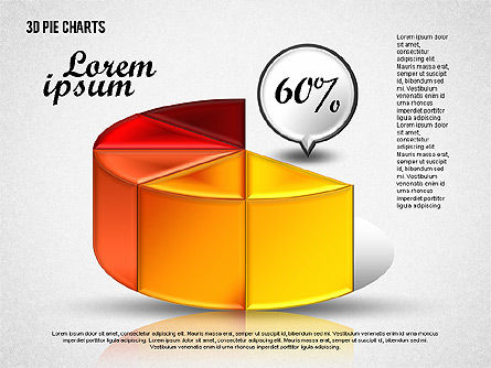 Caja de herramientas del gráfico de sectores, Diapositiva 4, 01814, Gráficos circulares — PoweredTemplate.com
