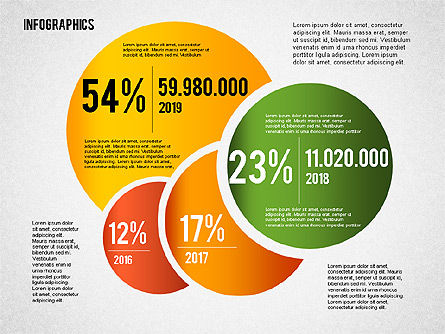 Infographic diagram set, PowerPoint-sjabloon, 01815, Businessmodellen — PoweredTemplate.com