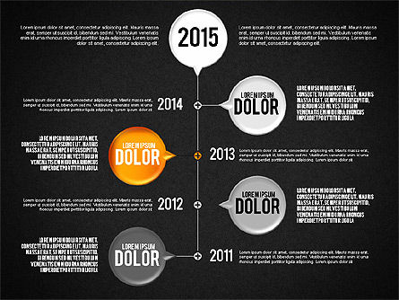Conjunto de cronología, Diapositiva 10, 01816, Timelines & Calendars — PoweredTemplate.com