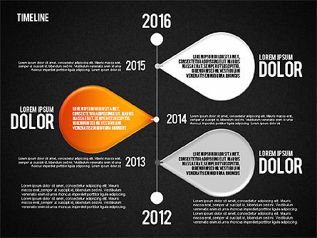 Conjunto de cronología, Diapositiva 14, 01816, Timelines & Calendars — PoweredTemplate.com