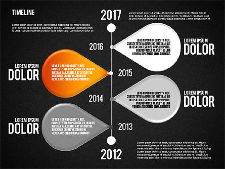 Conjunto de cronología, Diapositiva 15, 01816, Timelines & Calendars — PoweredTemplate.com