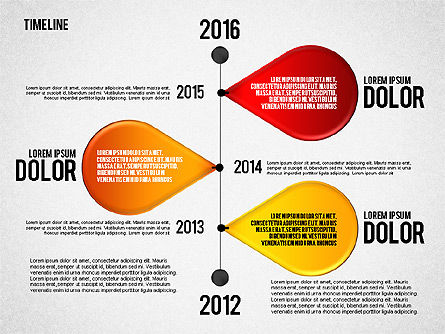 Timeline Set, Slide 6, 01816, Timelines & Calendars — PoweredTemplate.com