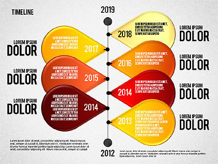 Conjunto de cronología, Diapositiva 8, 01816, Timelines & Calendars — PoweredTemplate.com