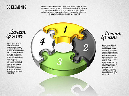 Piezas de rompecabezas, Diapositiva 4, 01820, Diagramas de puzzle — PoweredTemplate.com