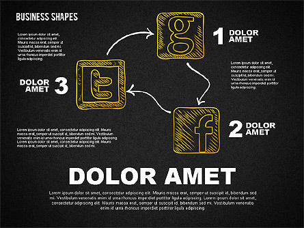 Formas del proceso del estilo del bosquejo, Diapositiva 11, 01822, Formas — PoweredTemplate.com