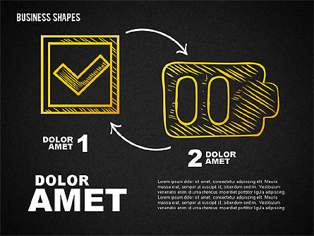 Formas del proceso del estilo del bosquejo, Diapositiva 15, 01822, Formas — PoweredTemplate.com