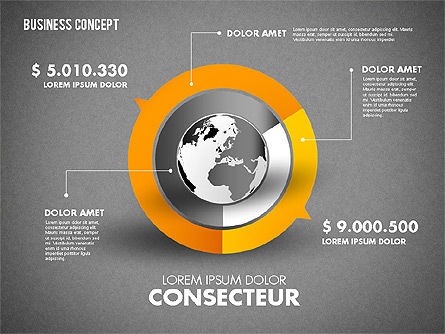 Globo con le etichette, Slide 12, 01823, Modelli di lavoro — PoweredTemplate.com