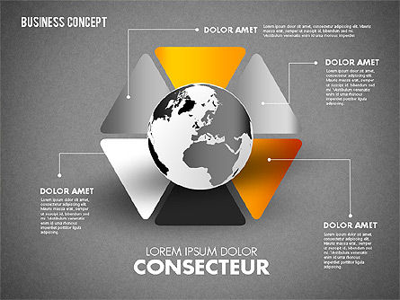 Globe avec des étiquettes, Diapositive 14, 01823, Modèles commerciaux — PoweredTemplate.com