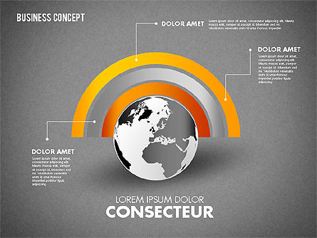 Globe avec des étiquettes, Diapositive 16, 01823, Modèles commerciaux — PoweredTemplate.com