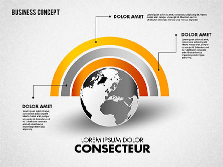 Globe avec des étiquettes, Diapositive 8, 01823, Modèles commerciaux — PoweredTemplate.com
