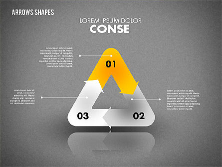 Conjunto de formas de flechas, Diapositiva 13, 01825, Formas — PoweredTemplate.com
