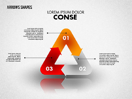 Ensemble de formes de flèches, Diapositive 5, 01825, Formes — PoweredTemplate.com
