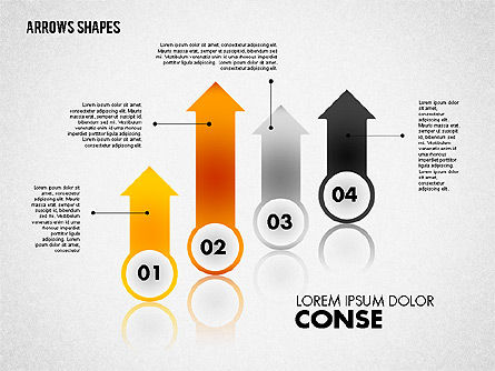 Conjunto de formas de flechas, Diapositiva 8, 01825, Formas — PoweredTemplate.com