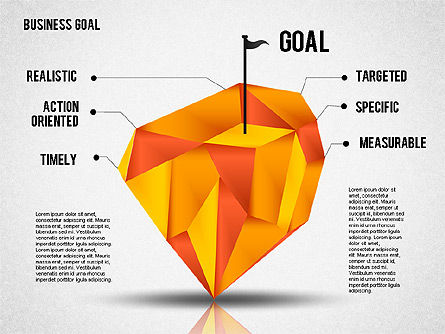 Business Goal Diagram, PowerPoint Template, 01826, Business Models — PoweredTemplate.com