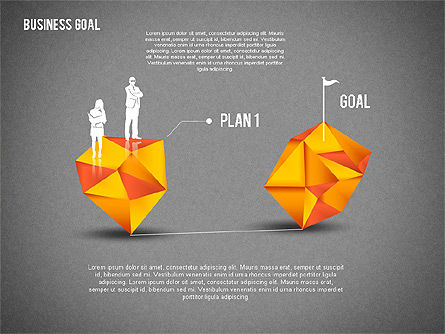 Zakelijke doel diagram, Dia 13, 01826, Businessmodellen — PoweredTemplate.com