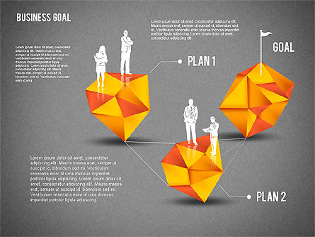 Zakelijke doel diagram, Dia 14, 01826, Businessmodellen — PoweredTemplate.com