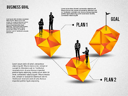 Diagrama de objetivos comerciales, Diapositiva 6, 01826, Modelos de negocios — PoweredTemplate.com